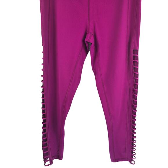 Victoria Secret Sport Knockout Slatted Side Pink Athletic Athleisure Legging XL - Picture 3 of 9